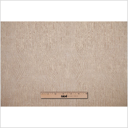 Indian Taupe Geometric Polyester-Cotton Brocade - Full