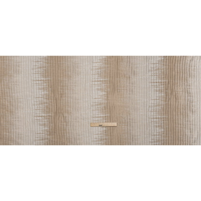 Polyester and Cotton Ribbed Brocade - Beige and Ivory Ikat Stripes