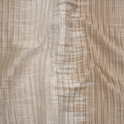 Polyester and Cotton Ribbed Brocade - Beige and Ivory Ikat Stripes