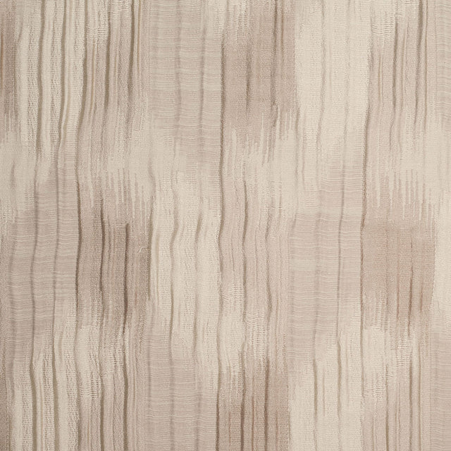 Indian Beige/Ivory Ikat-Like Poly/Cotton Brocade