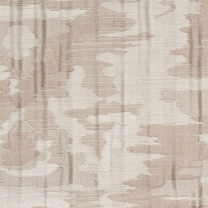 Indian Ivory/Beige Ikat-Like Geometric Poly/Cotton Brocade Detail