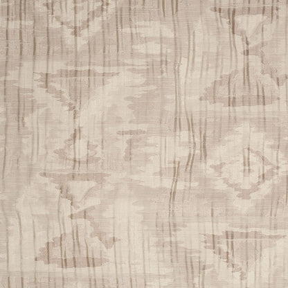 Indian Beige Ikat-Like Geometric Poly/Cotton Brocade