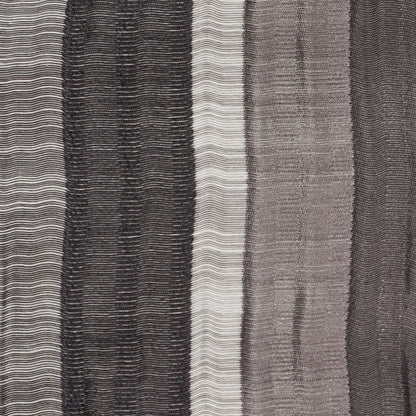 Indian Black/White Striped Poly/Cotton Brocade - Detail