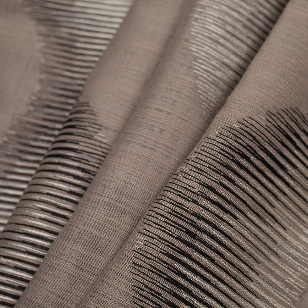 Indian Gray/Black Geometric Poly/Cotton Woven - Folded