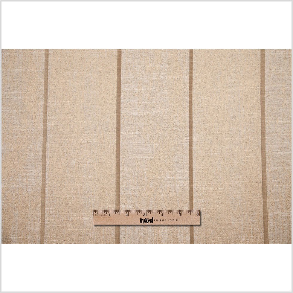 Indian Gold Striped Polyester-Cotton Brocade - Full