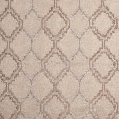 Indian Taupe Geometric Poly/Cotton Woven