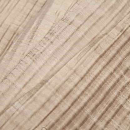 Indian Beige Geometric Striped Polyester-Cotton Brocade - Folded