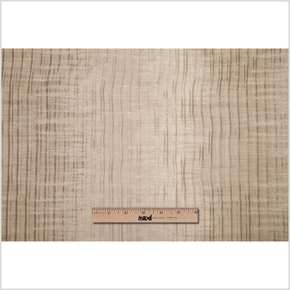 Indian Beige Geometric Striped Polyester-Cotton Brocade - Full