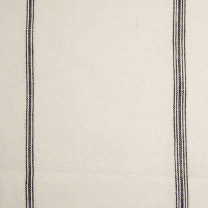 Indian White/Black Striped Linen Woven