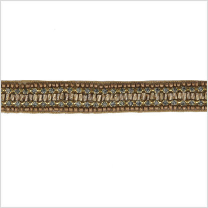 0.5" Copper/Bronze Beaded Rhinestone Trm