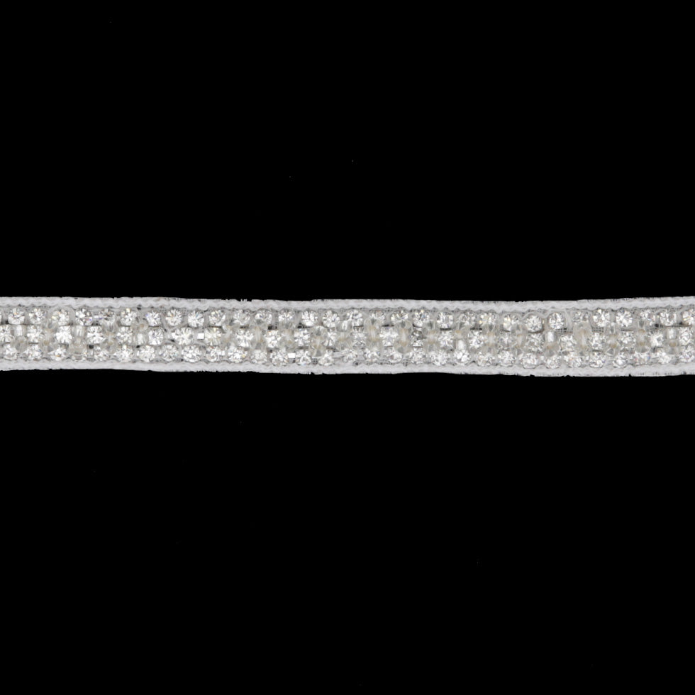 0.25 Silver Beaded Rhinestone Trim