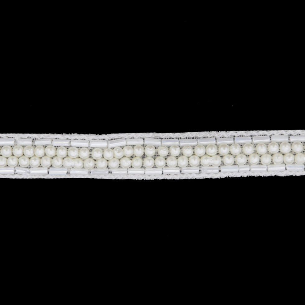 0.5 Ivory Beaded Trim