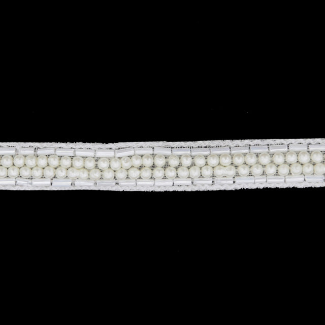 0.5 Ivory Beaded Trim