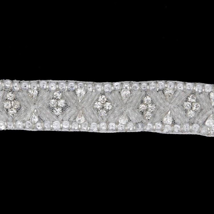 template--25130090922057__main-1" White/Silver Beaded Rhinestone Trim