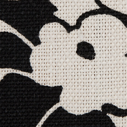 Ralph Lauren Black and Egret Floral Linen Canvas Detail