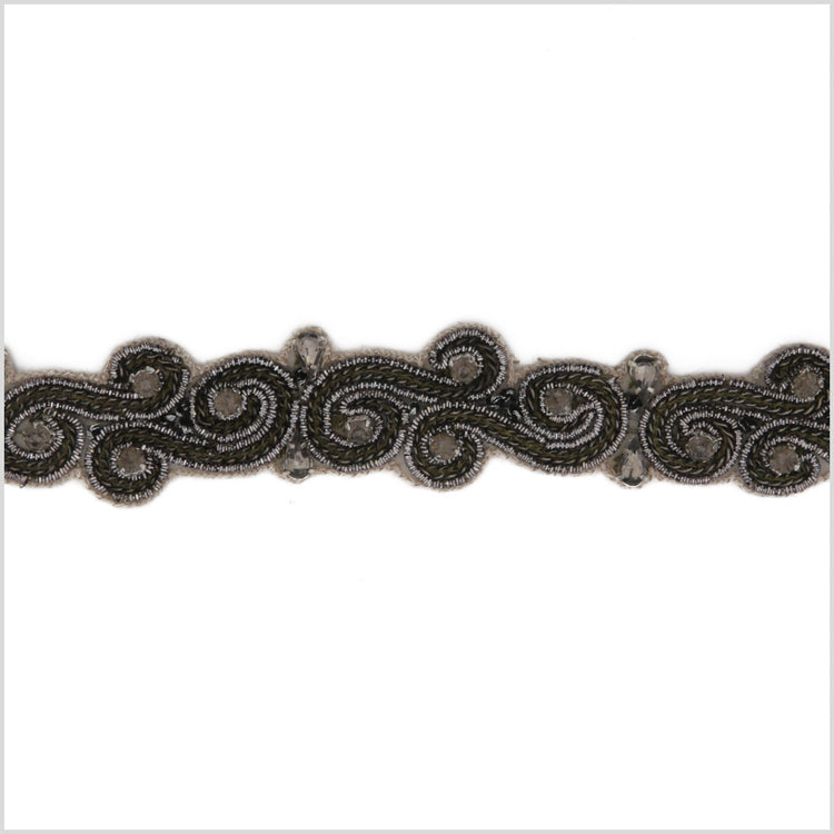 template--26688905969737__main-1 Gunmetal Beaded Rhinestone Trim