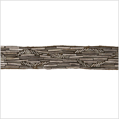 1" Gunmetal Beaded Rhinestone Trim