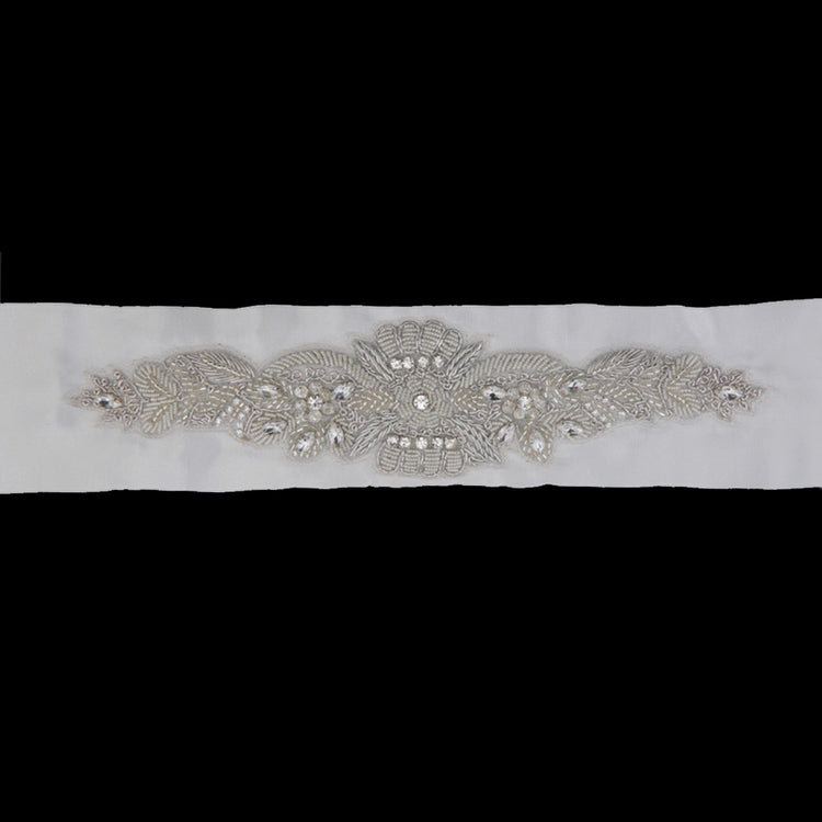 template--25130090922057__main-2.75" Silver/White Beaded Rhinestone Bridal Belt