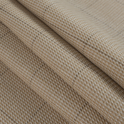 Ralph Lauren Bisque Window Pane Checkered Linen Blend Folded
