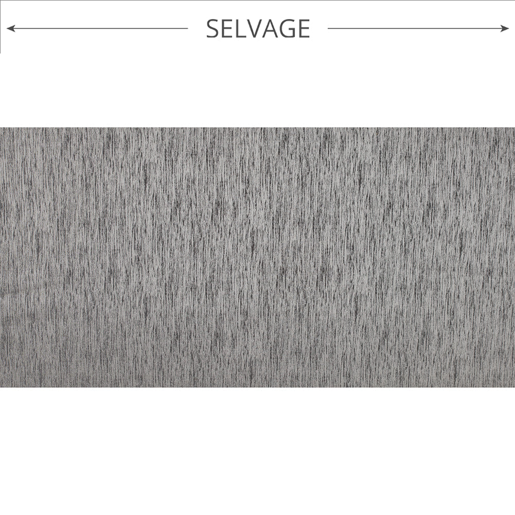 Chrome Striated Woven Brocade - Full