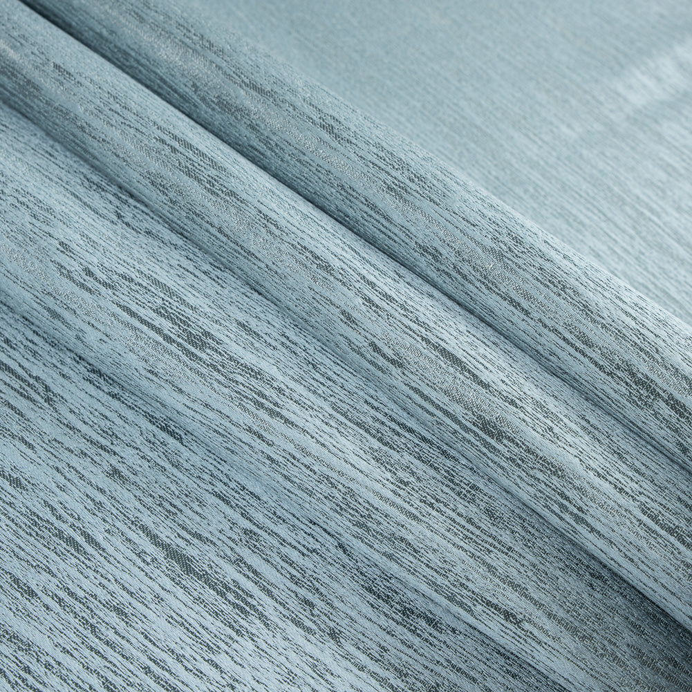 Sky Blue Striated Woven Brocade - Folded