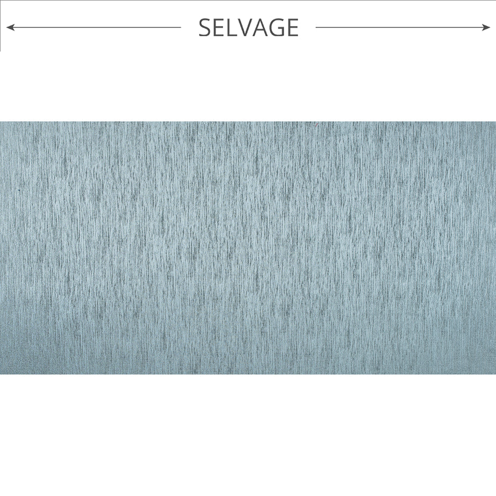 Sky Blue Striated Woven Brocade - Full