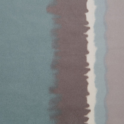 Aqua Abstract Stripes Cotton-Modal Velvet Print Detail