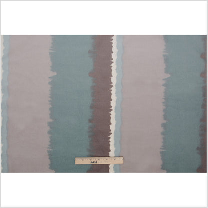 Aqua Abstract Stripes Cotton-Modal Velvet Print Full