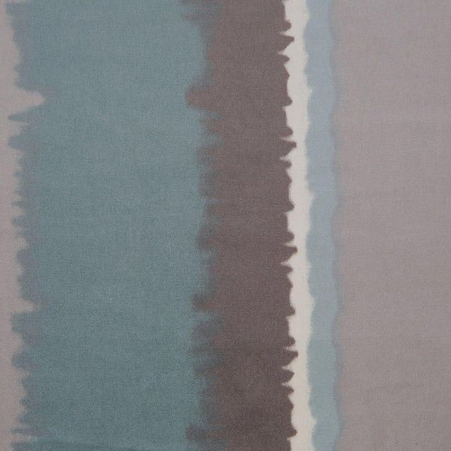 Aqua Abstract Stripes Cotton-Modal Velvet Print