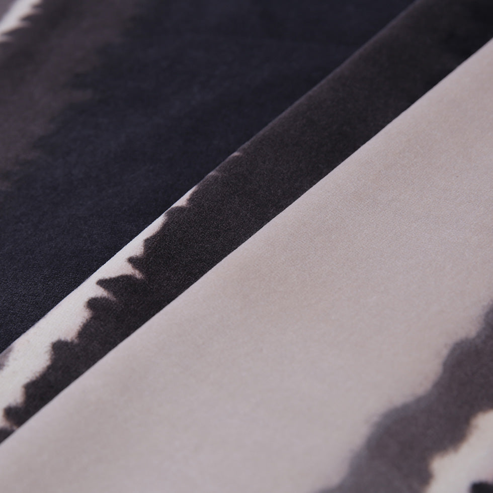 Shadow Abstract Stripes Cotton-Modal Velvet Print - Folded