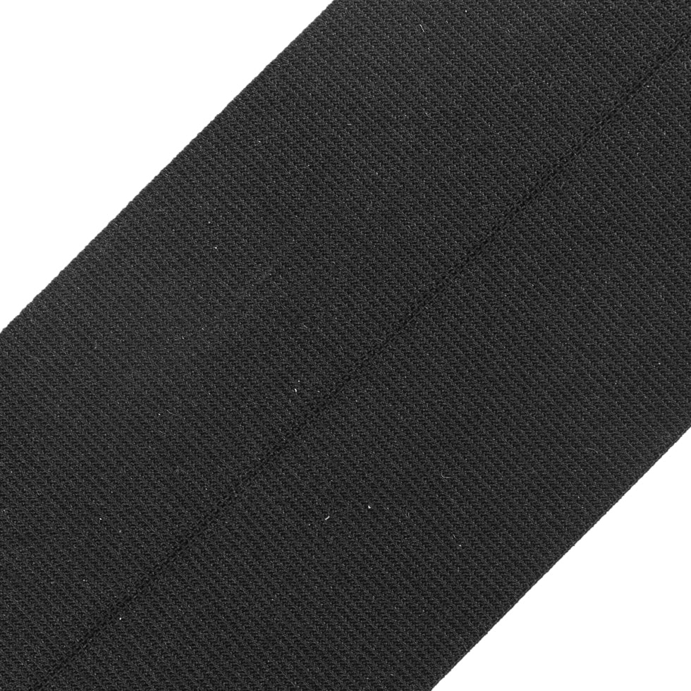 Black Stretch Fold Over Grosgrain - 3.125" Detail
