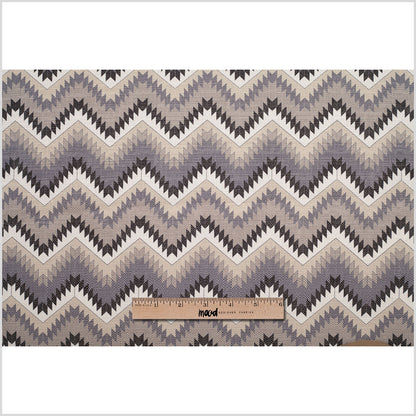 Spanish Navy/Beige Geometric Poly/Cotton Canvas - Full