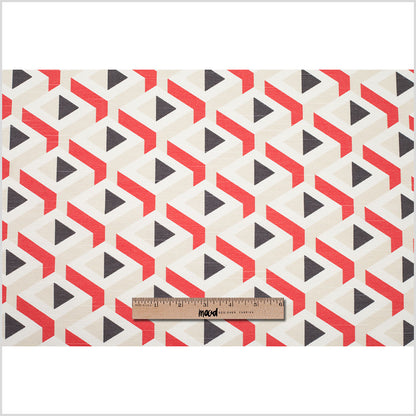 Spanish Red Geometric Woven - Full