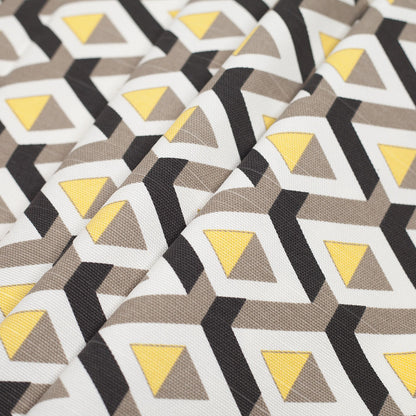 Spanish Yellow Geometric Woven - Folded