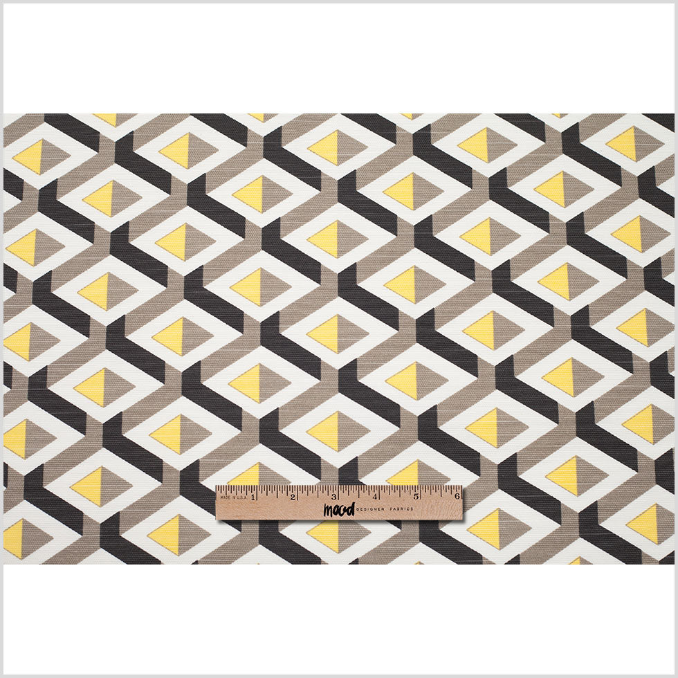 Spanish Yellow Geometric Woven - Full