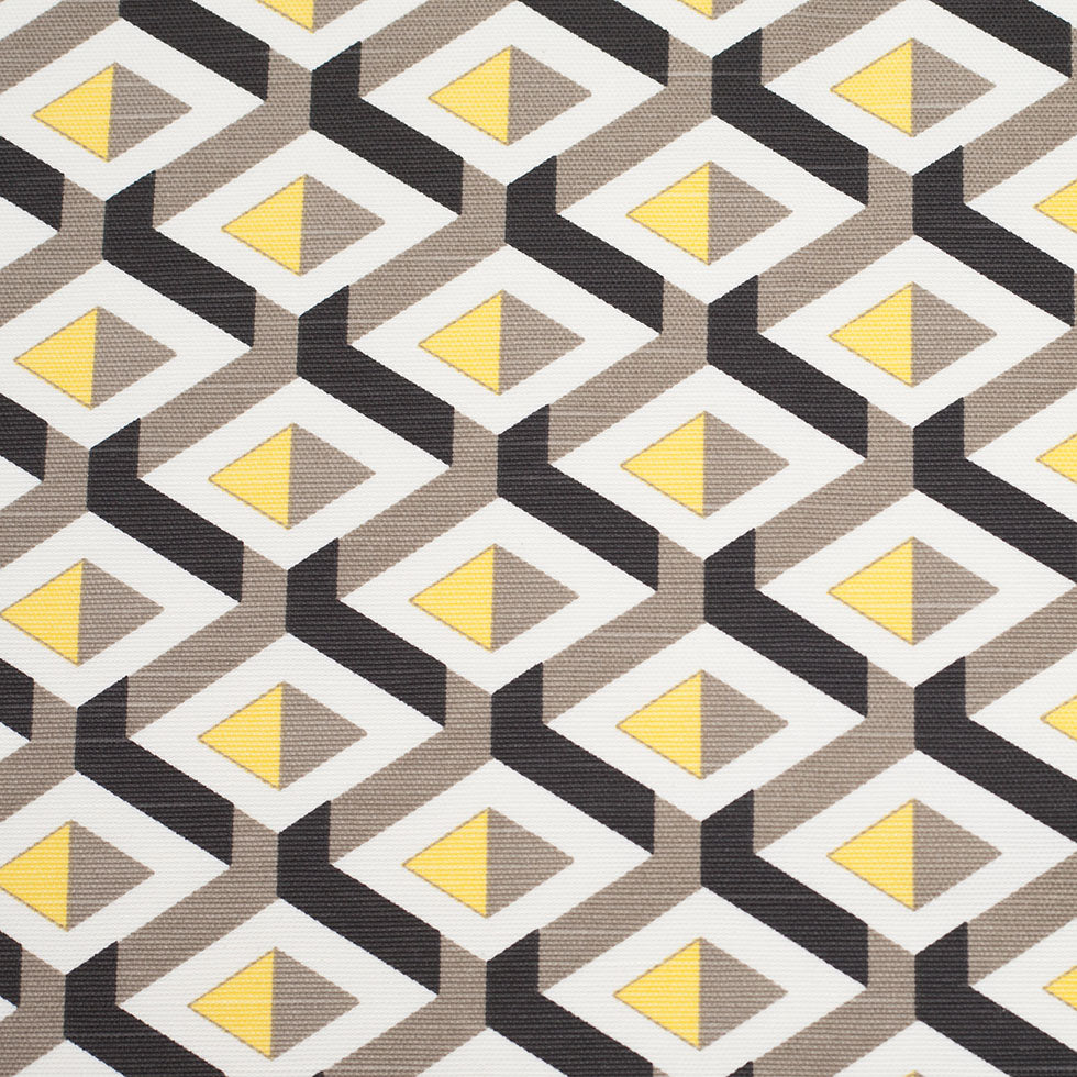 Spanish Yellow Geometric Woven