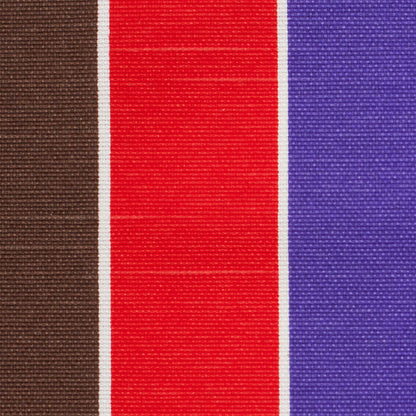 Spanish Red/Purple/Brown Striped Poly-Cotton Woven Detail