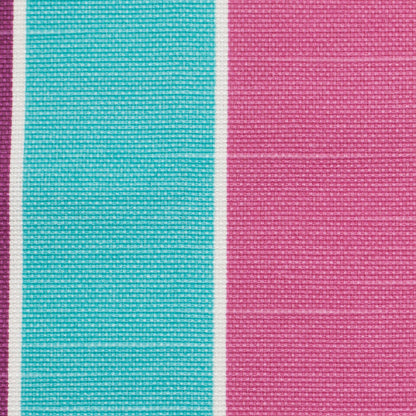 Spanish Aqua/Purple/Pink Striped Poly-Cotton Woven - Detail