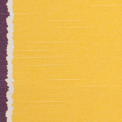 Spanish Yellow/Purple Striped Poly-Cotton Woven - Detail