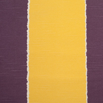 Spanish Yellow/Purple Striped Poly-Cotton Woven