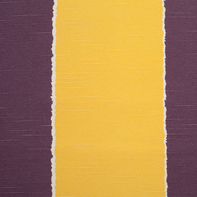 Spanish Yellow/Purple Striped Poly-Cotton Woven