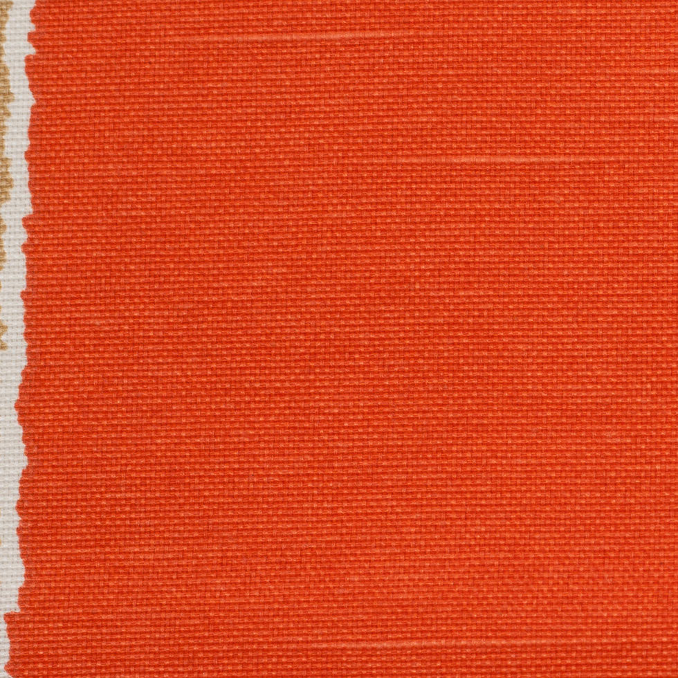 Spanish Orange/Brown Striped Poly-Cotton Woven Detail