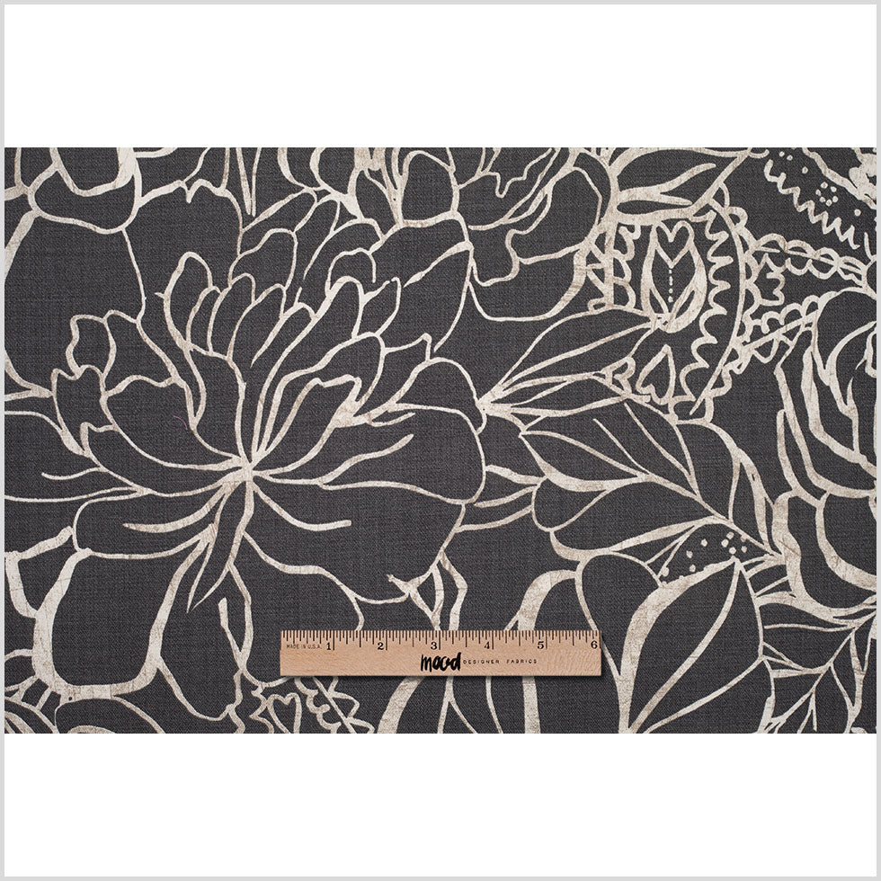Spanish Gray Floral Woven - Full