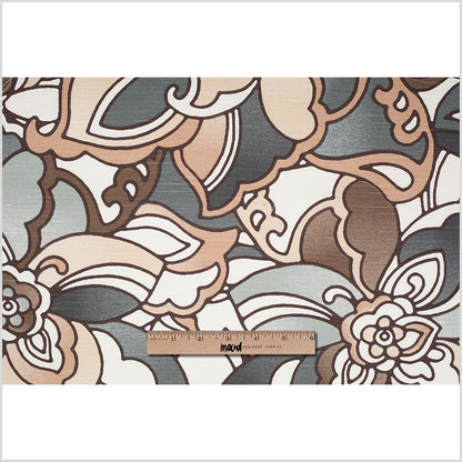 Spanish Gray/Brown Floral Woven - Full