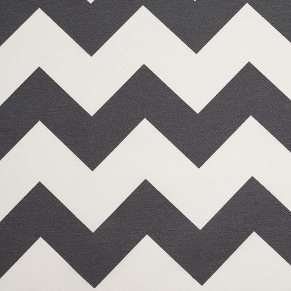 Spanish Gray/White Geometric Poly-Cotton Woven