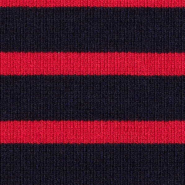Navy/Red Saint James Striped Ponte Knit Detail