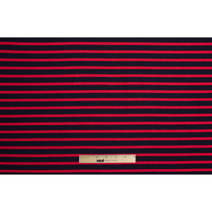 Navy/Red Saint James Striped Ponte Knit Full