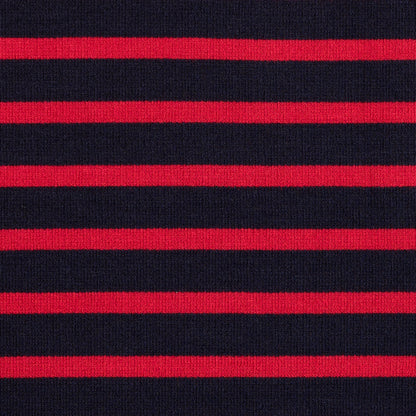 Navy/Red Saint James Striped Ponte Knit