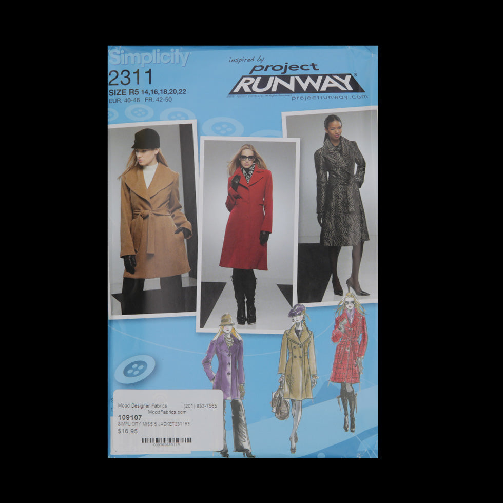 Simplicity Misses' Jacket Pattern 2311 Size R5