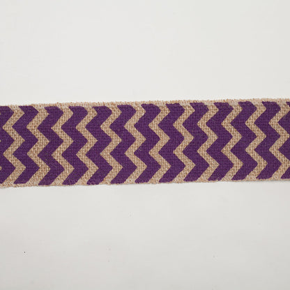 2.5 Purple Jute Chrevron Woven Trim